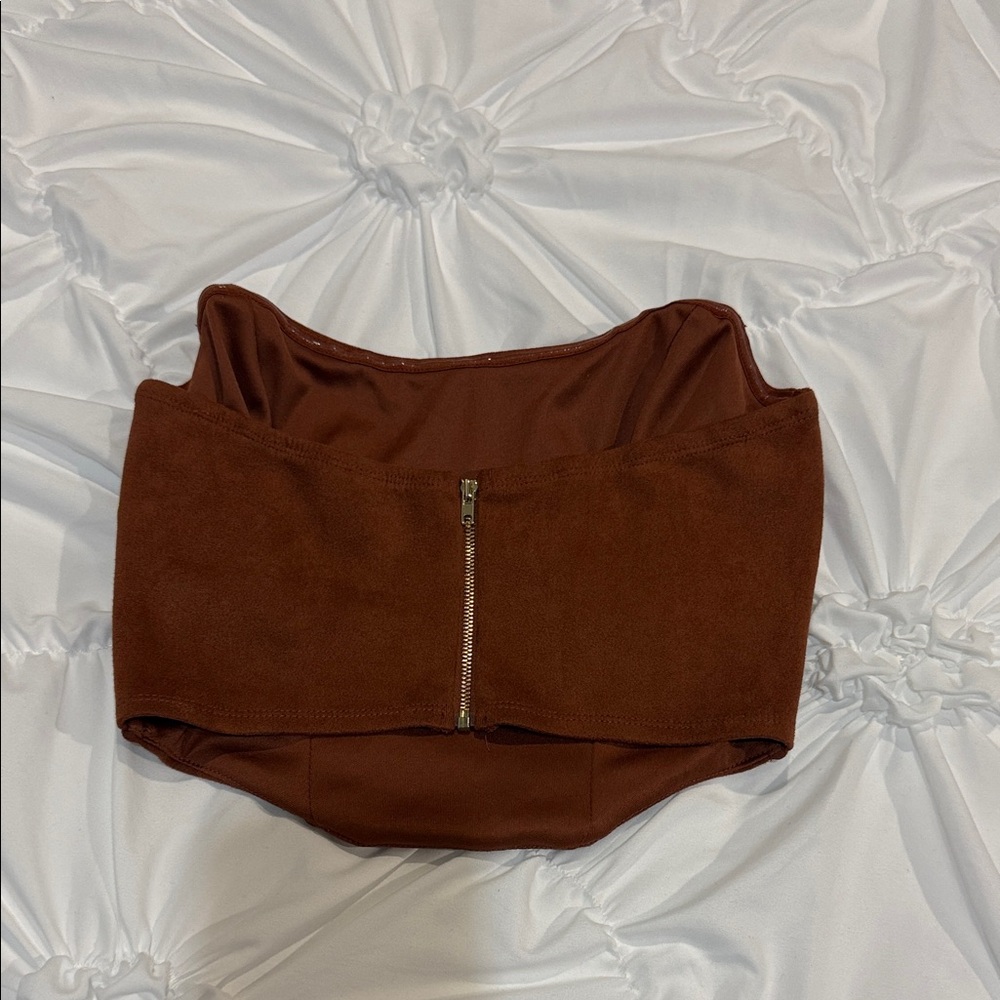 Windsor Rust Crop Top - Picture 2 of 2